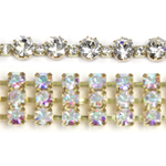 Multi Row & Fancy Rhinestone Chain